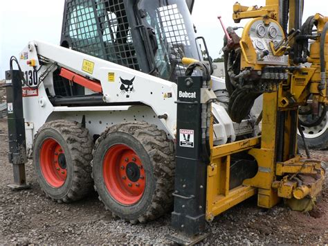 skid steer well drill|bobcat mounted drill rig.